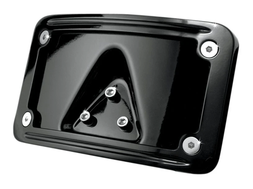 Kuryakyn Curved Laydown License Plate Frame Mount For Harley 3 Kuryakyn Curved Laydown License Plate Frame Mount For Harley