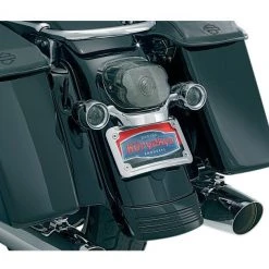 Kuryakyn Curved License Plate Frame Mount For Harley -Kuryakyn Online Store kuryakyn curved license plate frame mount for harley chrome 3