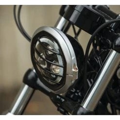 Kuryakyn Dillinger 5.75" Headlight Trim Ring For Harley 1994-2018 -Kuryakyn Online Store kuryakyn dillinger575 headlight trim ring for harley19942018 silver 10