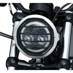 Kuryakyn Dillinger 5.75" Headlight Trim Ring For Harley 1994-2018 -Kuryakyn Online Store kuryakyn dillinger575 headlight trim ring for harley19942018 silver 9