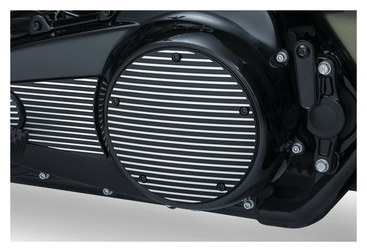 Kuryakyn Finned Derby Cover For Harley 4 Kuryakyn Finned Derby Cover For Harley - Image 2