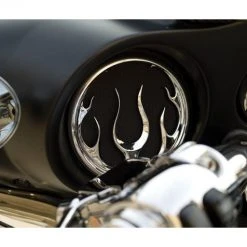 Kuryakyn Flame Front Speaker Grills For Harley Touring -Kuryakyn Online Store kuryakyn flame front speaker grills for harley touring flame 1