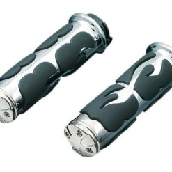 Kuryakyn Flame ISO Grips For Metric Cruiser