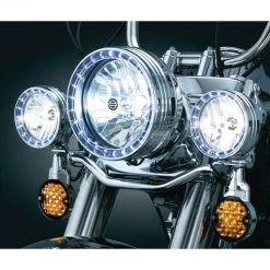 Kuryakyn LED Halo 4 1/2" Passing Lamp Trim Rings For Harley 1984-2016 -Kuryakyn Online Store kuryakyn led halo45 passing lamp trim rings for harley 7