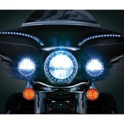 Kuryakyn LED Halo 4 1/2" Passing Lamp Trim Rings For Harley 1984-2016 -Kuryakyn Online Store kuryakyn led halo45 passing lamp trim rings for harley 9