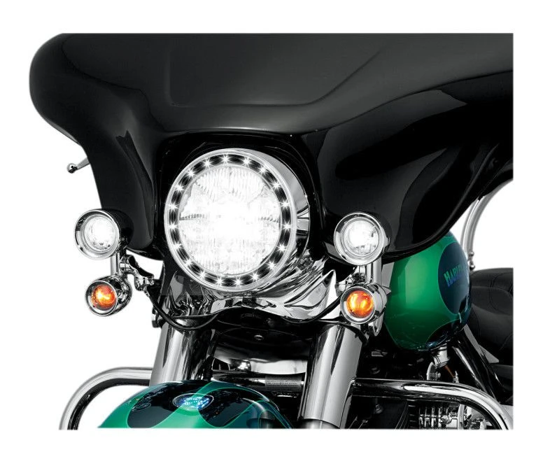 Kuryakyn LED Halo 7" Headlight Trim Ring For Harley 3 Kuryakyn LED Halo 7" Headlight Trim Ring For Harley