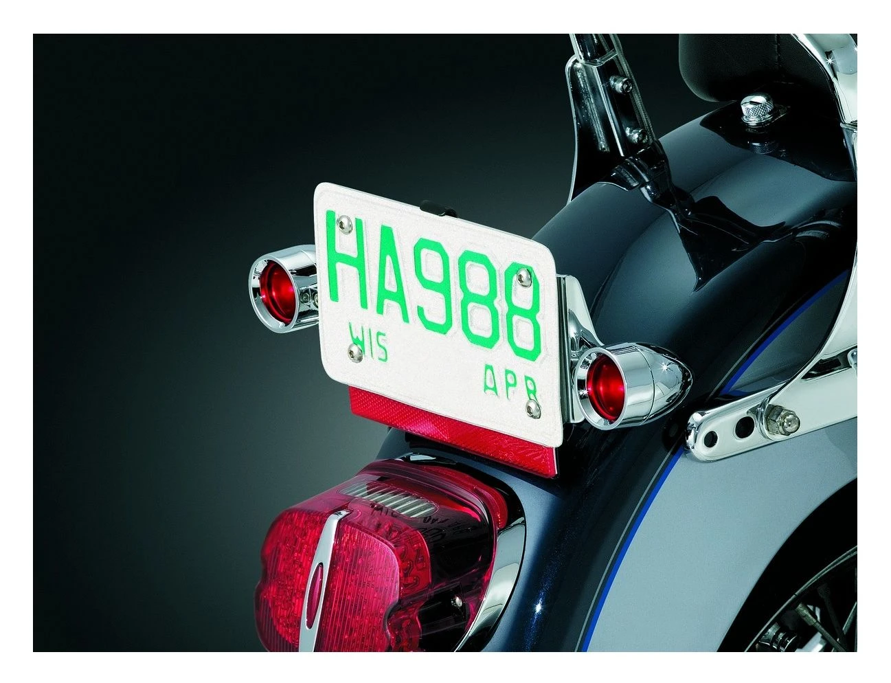 Kuryakyn License Plate Turn Signal And Marker Light Mounts - Image 2