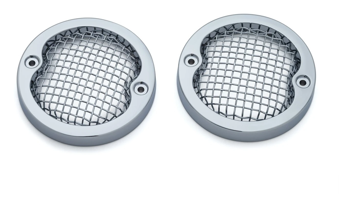 Kuryakyn Mesh Flat Turn Signal Bezels For Harley 5 Kuryakyn Mesh Flat Turn Signal Bezels For Harley - Image 3