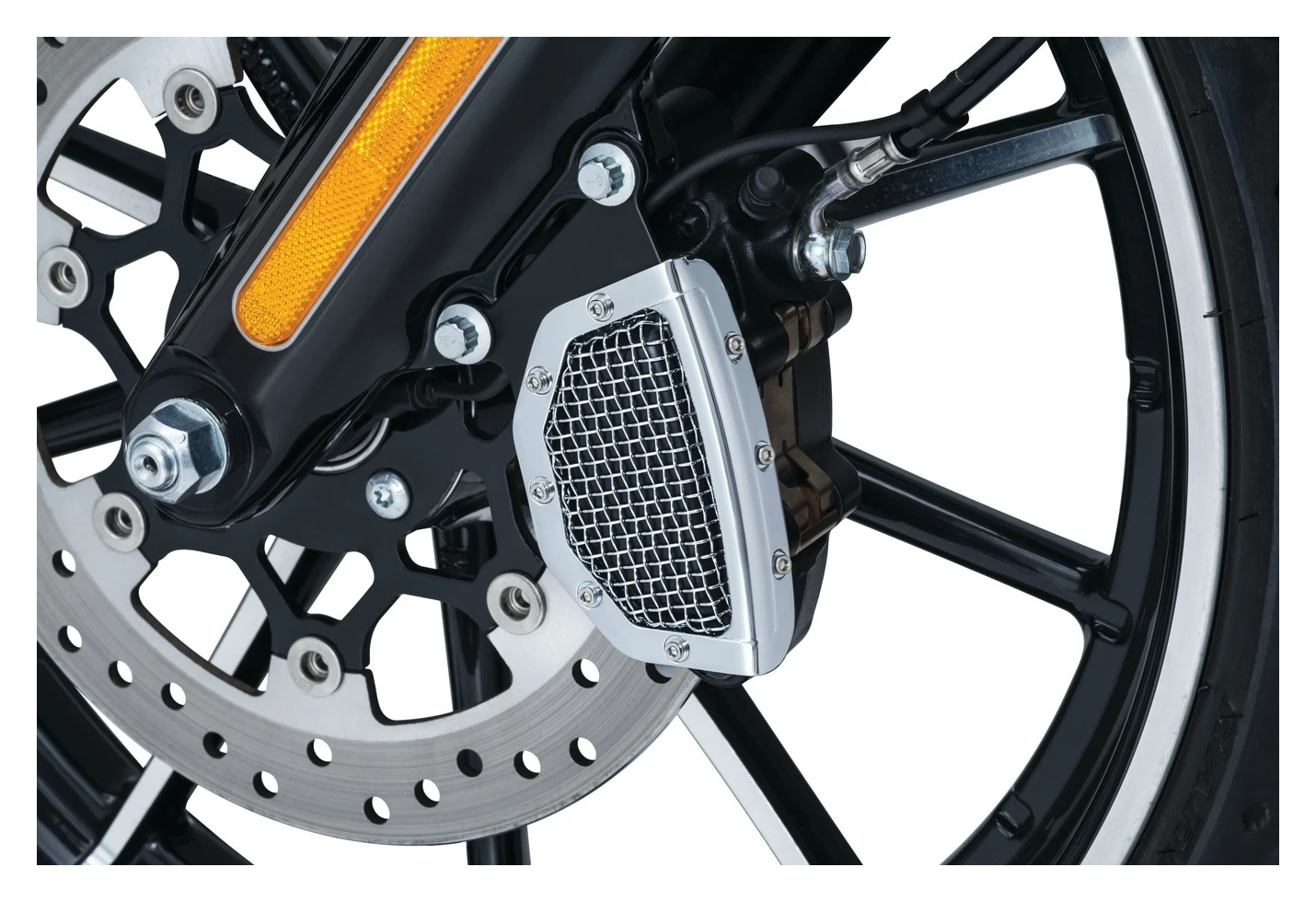 Kuryakyn Mesh Front Caliper Cover For Harley 7 Kuryakyn Mesh Front Caliper Cover For Harley - Image 5