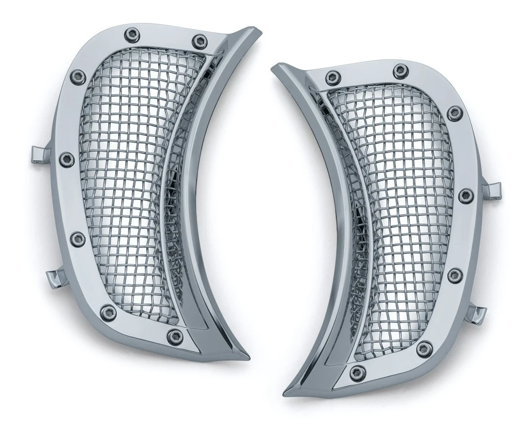 Kuryakyn Mesh Headlight Vent Accents For Harley Road Glide 2015-2022 4 Kuryakyn Mesh Headlight Vent Accents For Harley Road Glide 2015-2022 - Image 2