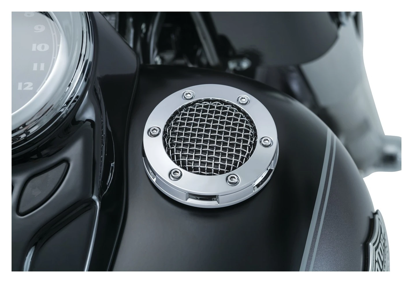 Kuryakyn Mesh Vented Gas Cap For Harley 5 Kuryakyn Mesh Vented Gas Cap For Harley - Image 3