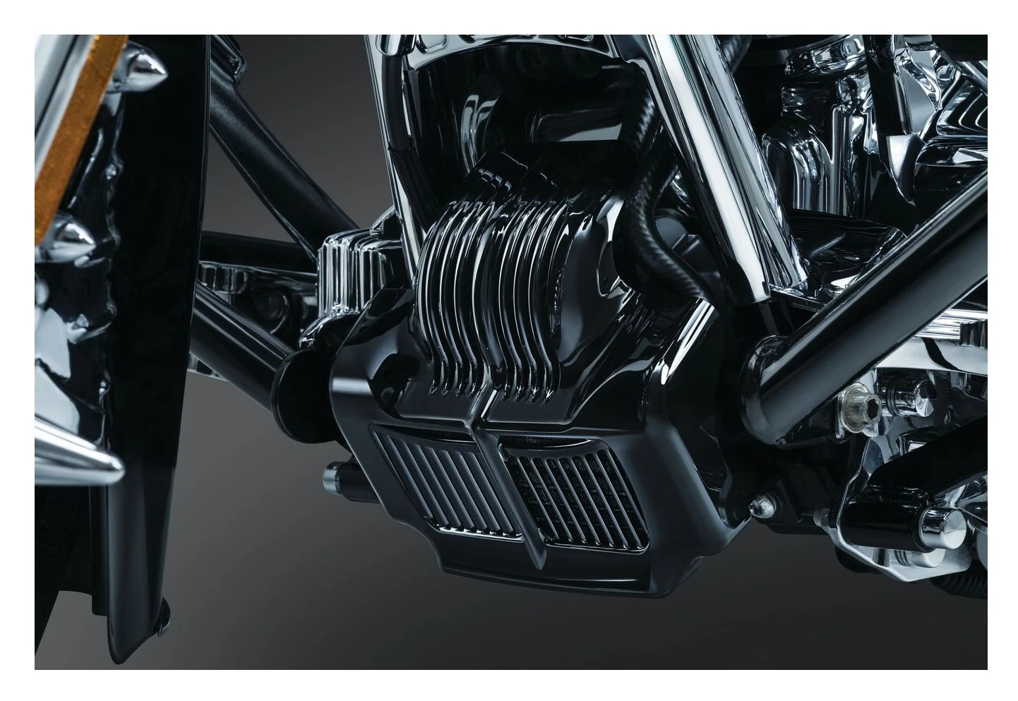Kuryakyn Oil Cooler Cover For Harley Touring 2011-2016 4 Kuryakyn Oil Cooler Cover For Harley Touring 2011-2016 - Image 2