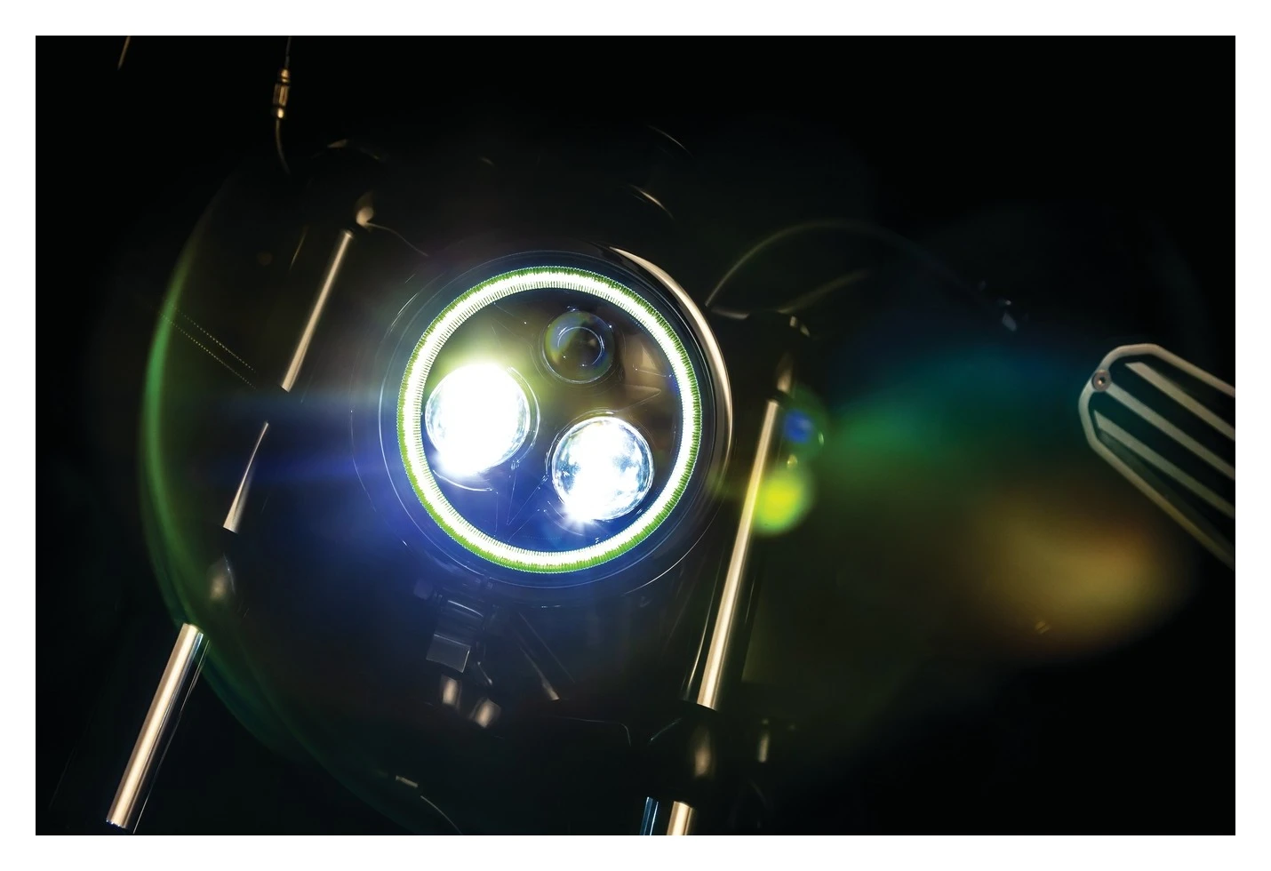 Kuryakyn Orbit Prism+ 5 3/4" LED Bluetooth Color Halo Headlight - Image 3