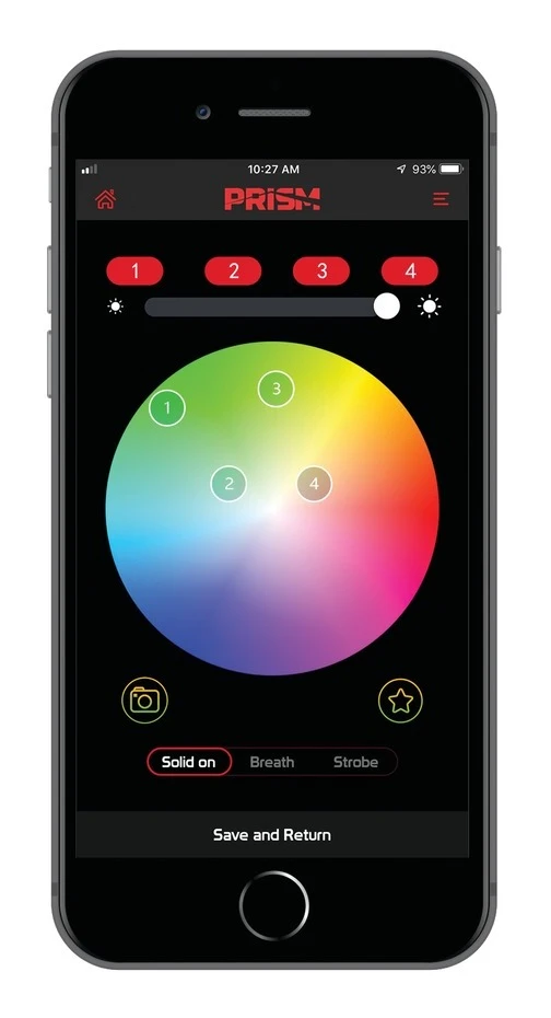 Kuryakyn Orbit Prism+ 7" LED Bluetooth Color Halo Headlight - Image 2