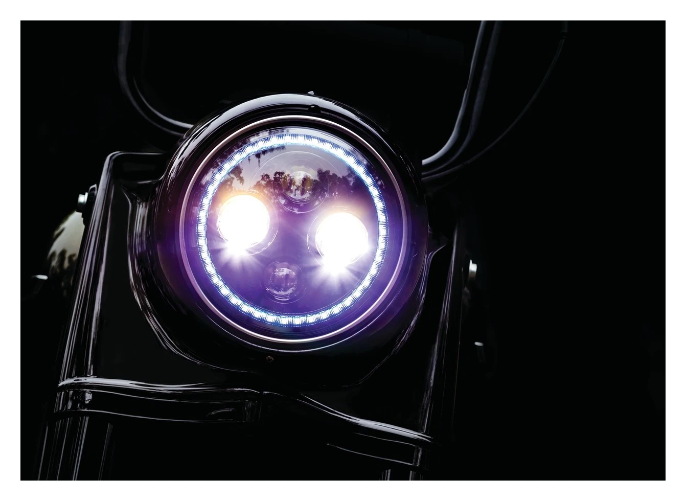 Kuryakyn Orbit Prism+ 7" LED Bluetooth Color Halo Headlight - Image 3