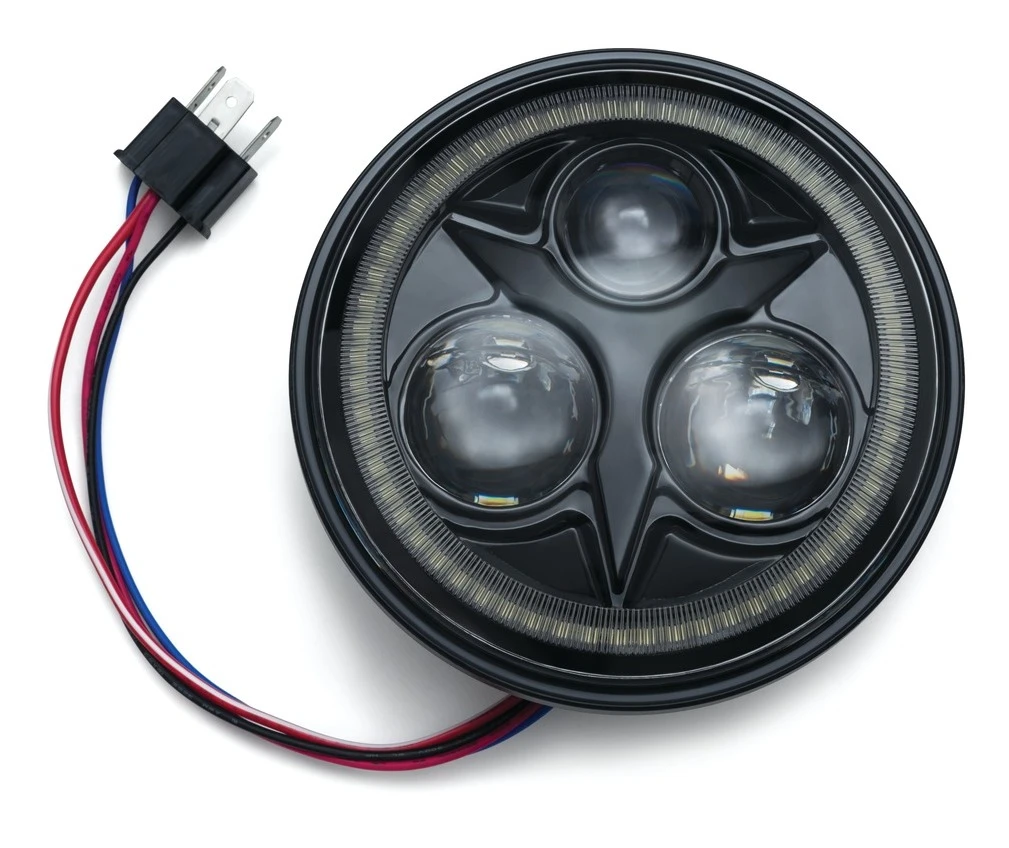 Kuryakyn Orbit Vision 5 3/4" LED Halo Headlight For Harley 1984-2018 3 Kuryakyn Orbit Vision 5 3/4" LED Halo Headlight For Harley 1984-2018