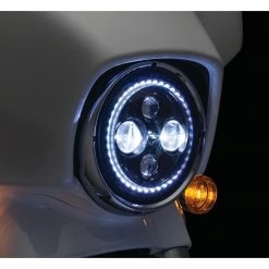 Kuryakyn Orbit Vision 7" LED Halo Headlight For Harley 1991-2022 -Kuryakyn Online Store kuryakyn orbit vision7 led halo headlight for harley19942017 7