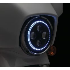 Kuryakyn Orbit Vision 7" LED Halo Headlight For Harley 1991-2022 -Kuryakyn Online Store kuryakyn orbit vision7 led halo headlight for harley19942017 8