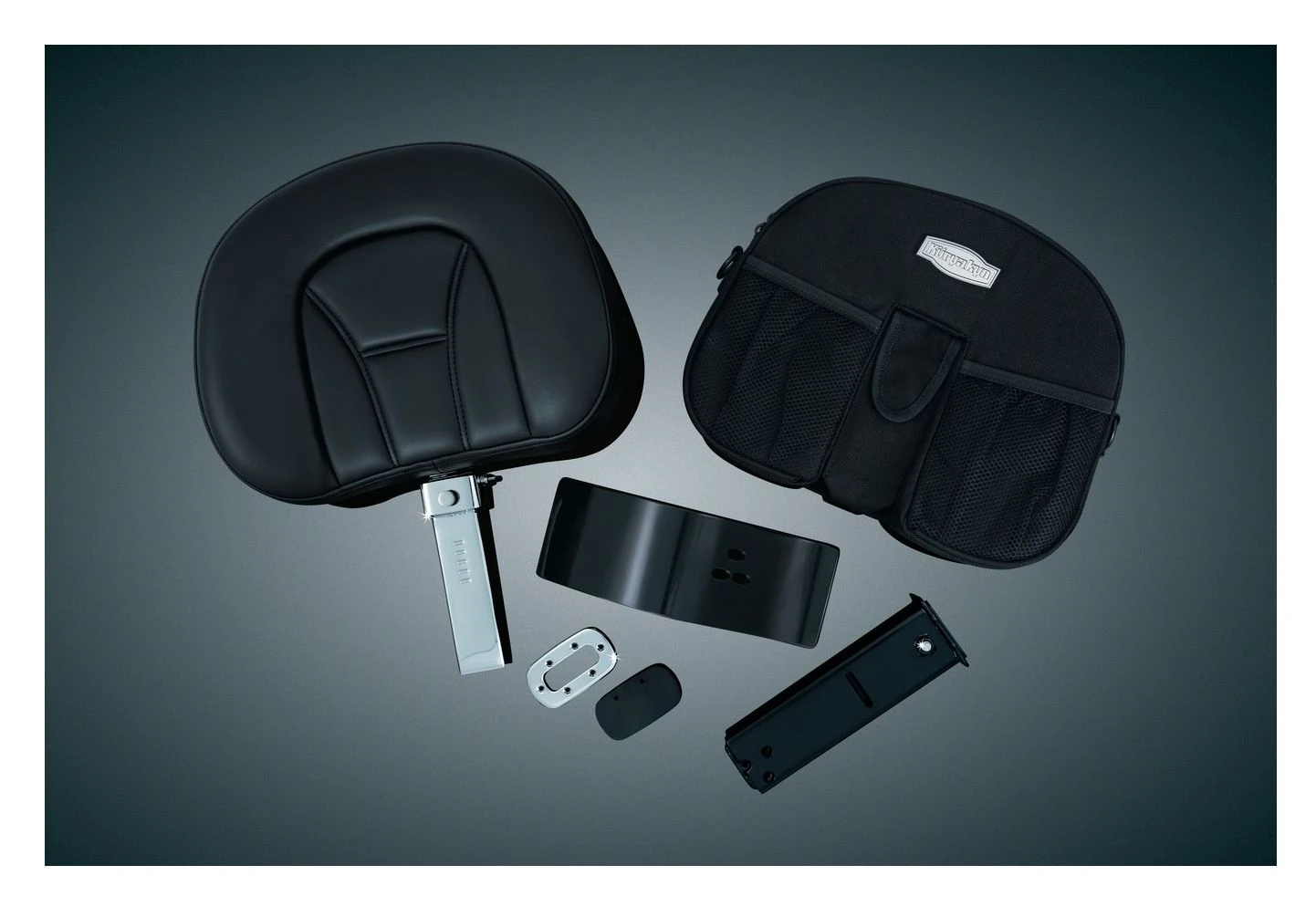 Kuryakyn Plug-N-Go Driver Backrest With Storage Pouch For Honda GoldWing 2001-2015
