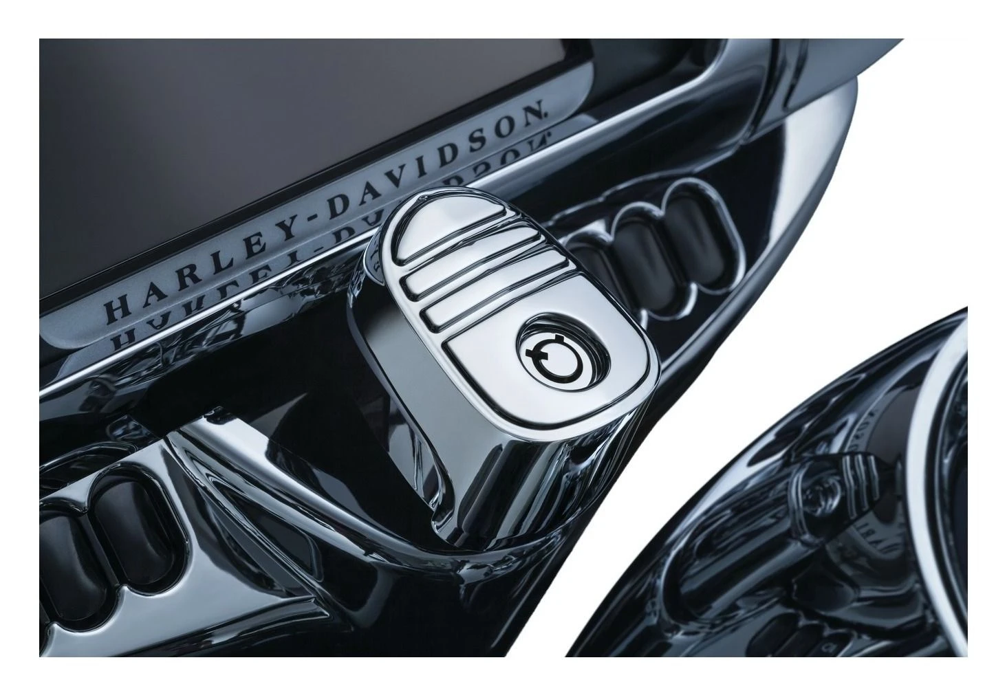 Kuryakyn Tri-Line Ignition Switch Cover For Harley Touring 2014-2022 - Image 2