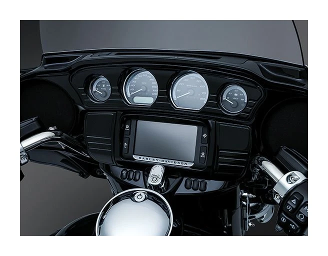 Kuryakyn Tri-Line Stereo Trim Deluxe For Harley Touring / Trike 2014-2022 - Image 2