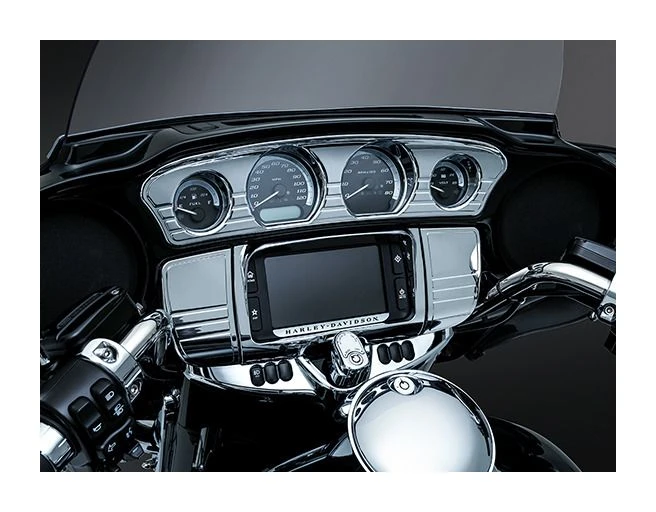 Kuryakyn Tri-Line Stereo Trim Deluxe For Harley Touring / Trike 2014-2022 - Image 4
