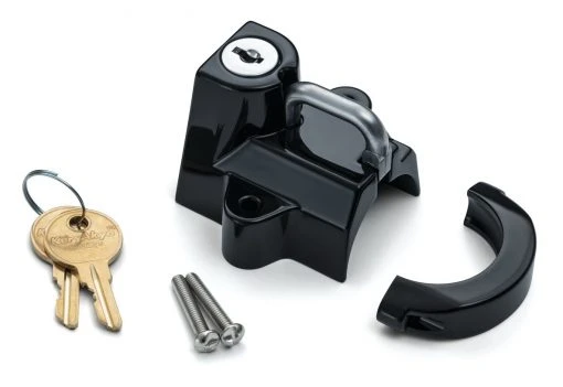 Kuryakyn Universal Helmet Lock -Kuryakyn Online Store kuryakyn universal helmet lock to tubing gloss black 1