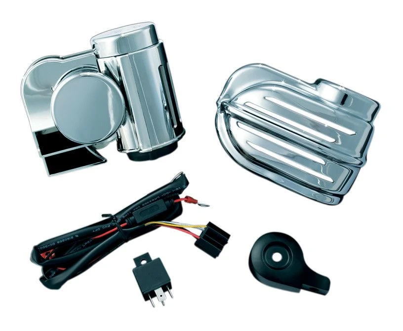 Kuryakyn Wolo Deluxe Bad Boy Air Horn Kit For Harley 1992-2016 4 Kuryakyn Wolo Deluxe Bad Boy Air Horn Kit For Harley 1992-2016 - Image 2