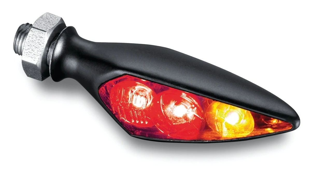 Kuryakyn by Kellermann Mini Micro Rhombus Turn Signal Red Running / Red Brake / Amber Turn LEDs / Rea... [Open Box] - Image 3